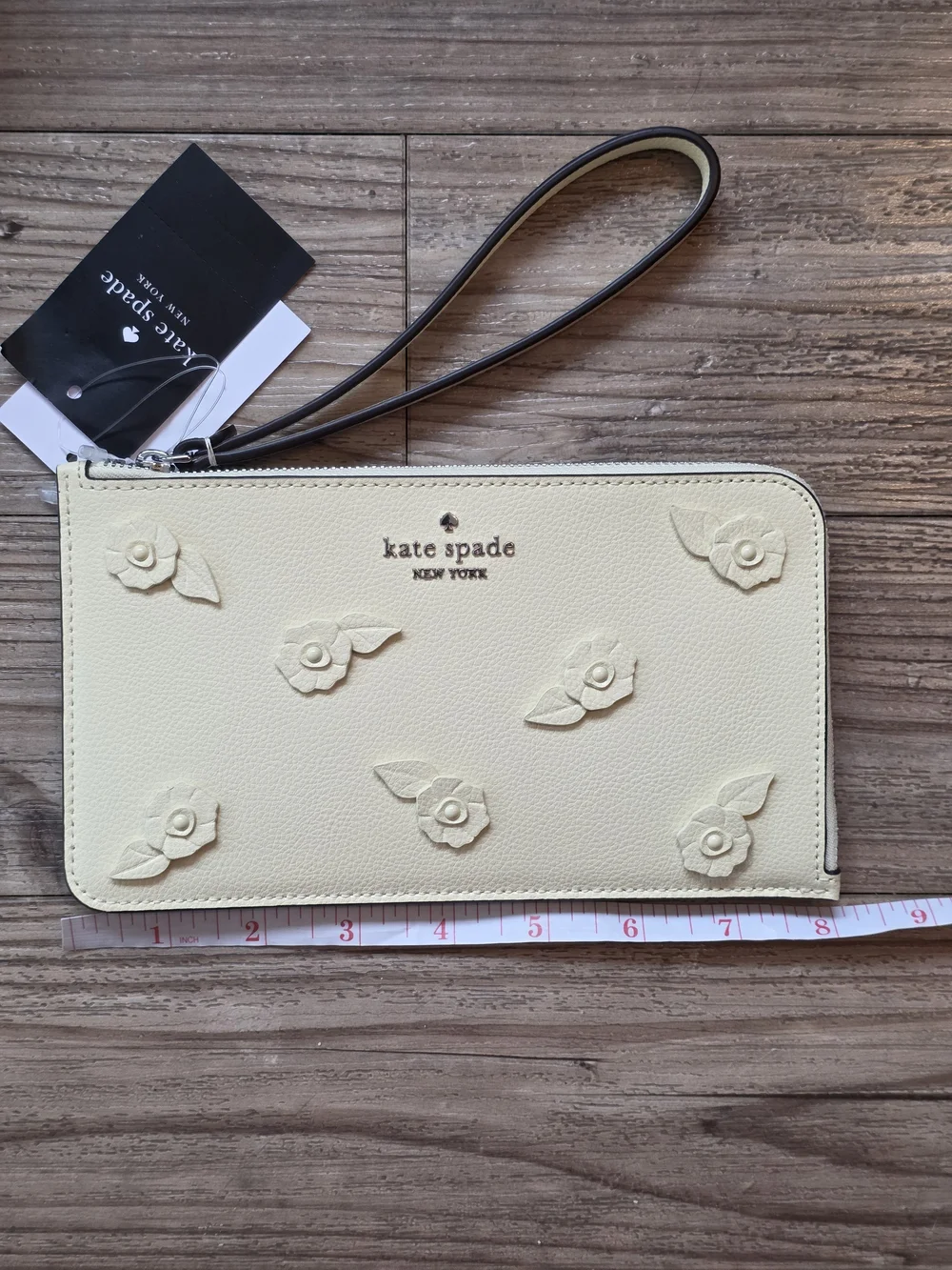 kate spade Yellow 3D Floral Wristlet